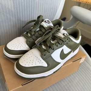 Nike Dunk Low Olive Green and White